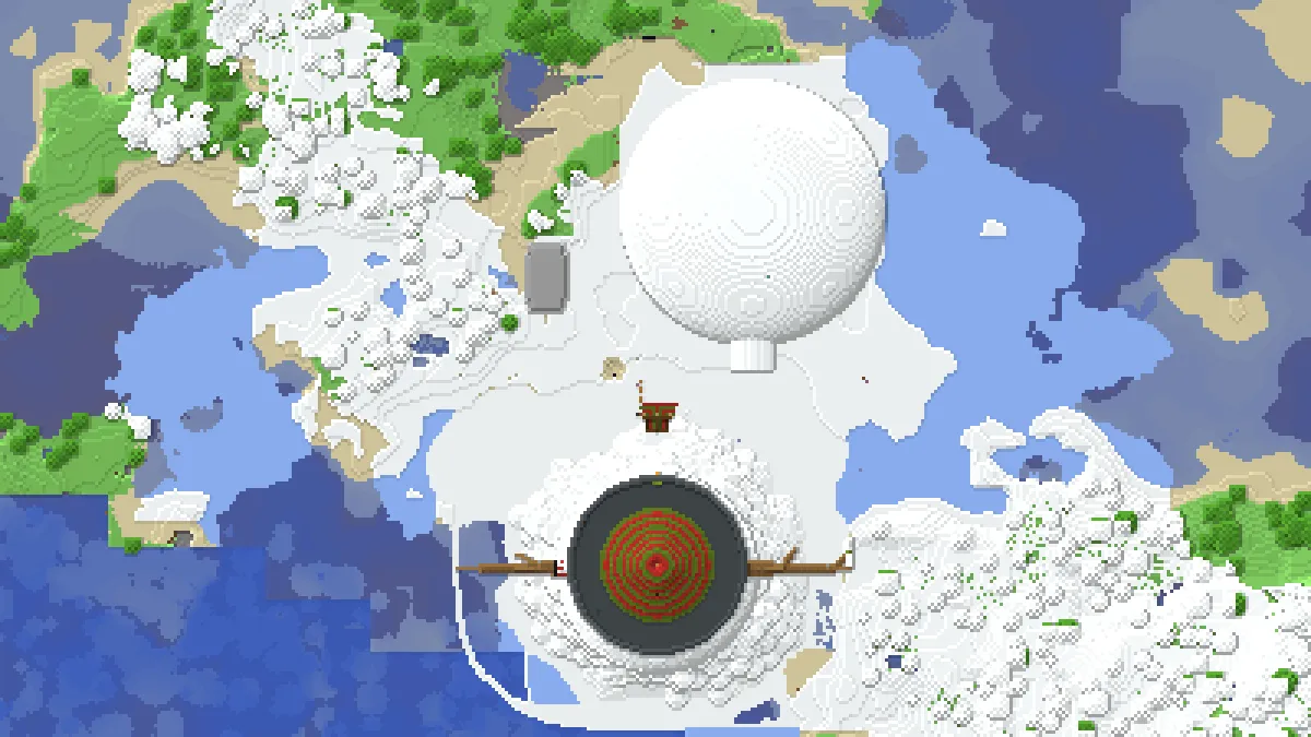 l18w51 Snow Man Lodge on 2b2t