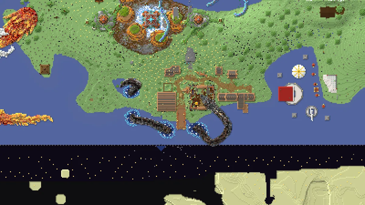 l22w48 Fishing village at the Isle on 2b2t