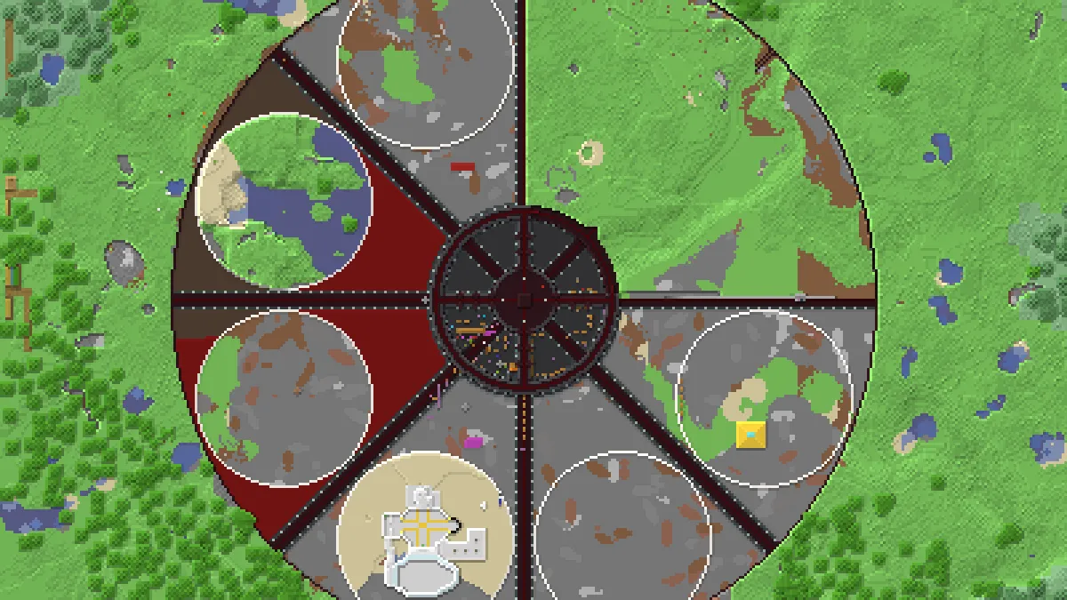 Yqe SkyBlock Void main circle base stash thing on 2b2t